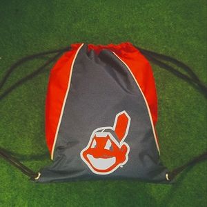 Cleveland Indians Retro Vintage Chief Wahoo Drawstring Backpack New W Tags